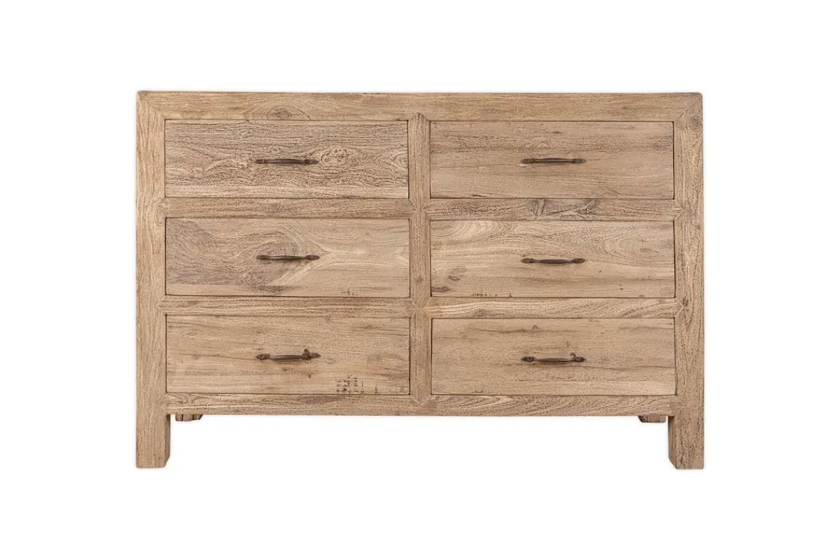 Bedroom^Nkuku Iya Reclaimed Wood Chest of Drawers - Natural - Large