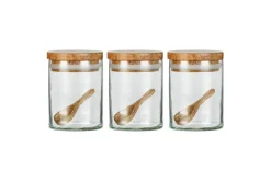 Pantry|Kitchen Storage^Nkuku Izaan Spice Jar - Clear - (Set of 3)