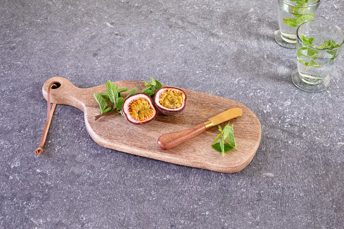 Cheese Board & Knives|Chopping Boards^Nkuku Jabari Mango Wood Board - Natural