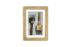 Photo Frames^Nkuku Jahala Wall Hung Photo Frame - Antique Brass