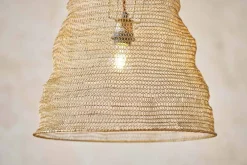 Lampshades|Pendant Shades^Nkuku Jatani Wire Lampshade - Antique Brass - Large Oval