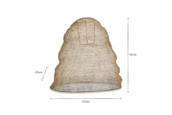 Lampshades|Pendant Shades^Nkuku Jatani Wire Lampshade - Antique Brass - Large Oval