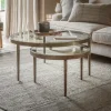 Living|Coffee Tables^Nkuku Jiya Iron & Glass Nested Coffee Tables - Brass