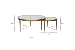 Living|Coffee Tables^Nkuku Jiya Iron & Glass Nested Coffee Tables - Brass