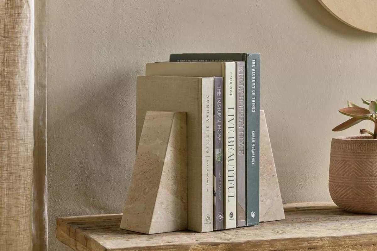 Desk Accessories^Nkuku Juda Marble Bookends - Grey