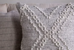 Bedroom Textiles|Cushions^Nkuku Juliyet Cotton & Wool Cushion Cover - Natural