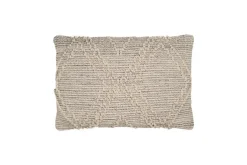Bedroom Textiles|Cushions^Nkuku Juliyet Cotton & Wool Cushion Cover - Natural
