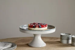 Pantry|Kitchen Storage^Nkuku Juniper Drop Ceramic Stand - Cream & Juniper Green