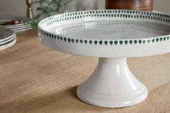Pantry|Kitchen Storage^Nkuku Juniper Drop Ceramic Stand - Cream & Juniper Green
