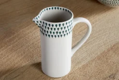 Jugs^Nkuku Juniper Drop Jug - - Small Cream & Juniper