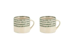 Mugs^Nkuku Juniper Drop Mug - - Small (Set of 2) Cream & Juniper