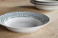 Bowls^Nkuku Juniper Drop Pasta Bowl - Cream & Juniper