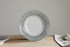Bowls^Nkuku Juniper Drop Pasta Bowl - Cream & Juniper