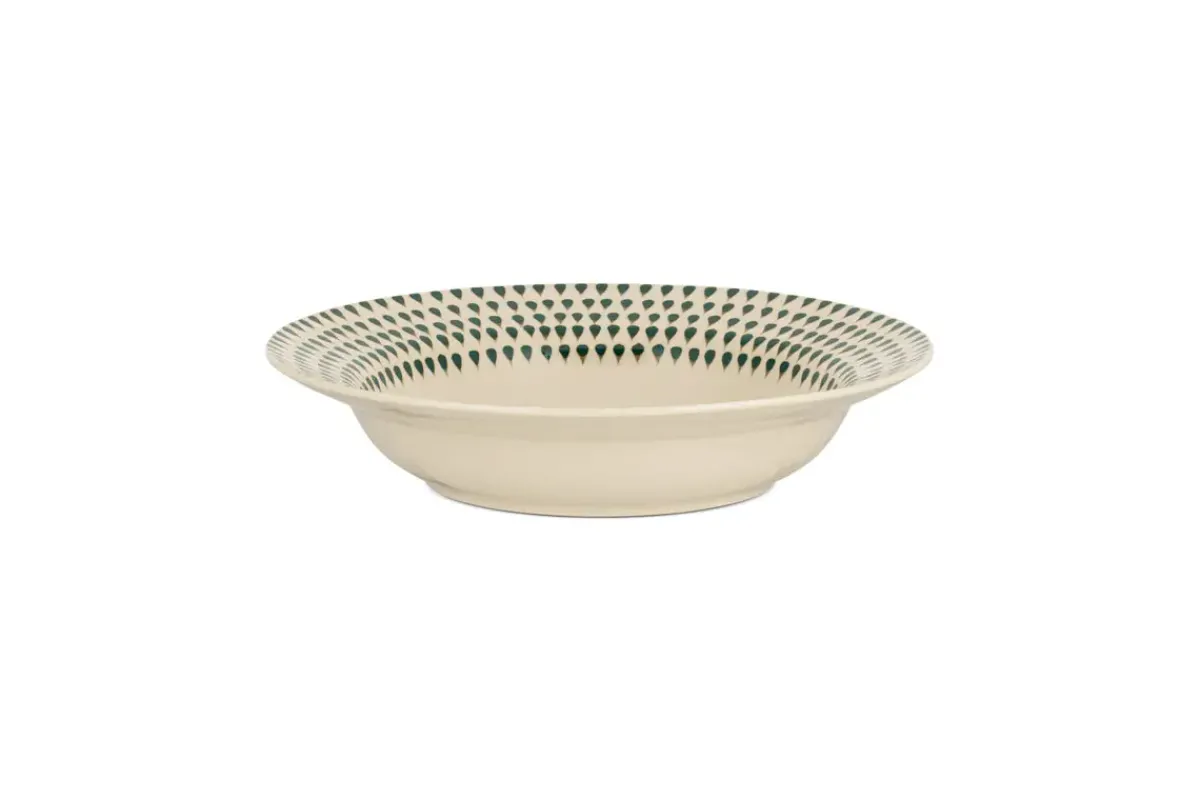 Bowls^Nkuku Juniper Drop Pasta Bowl - Cream & Juniper