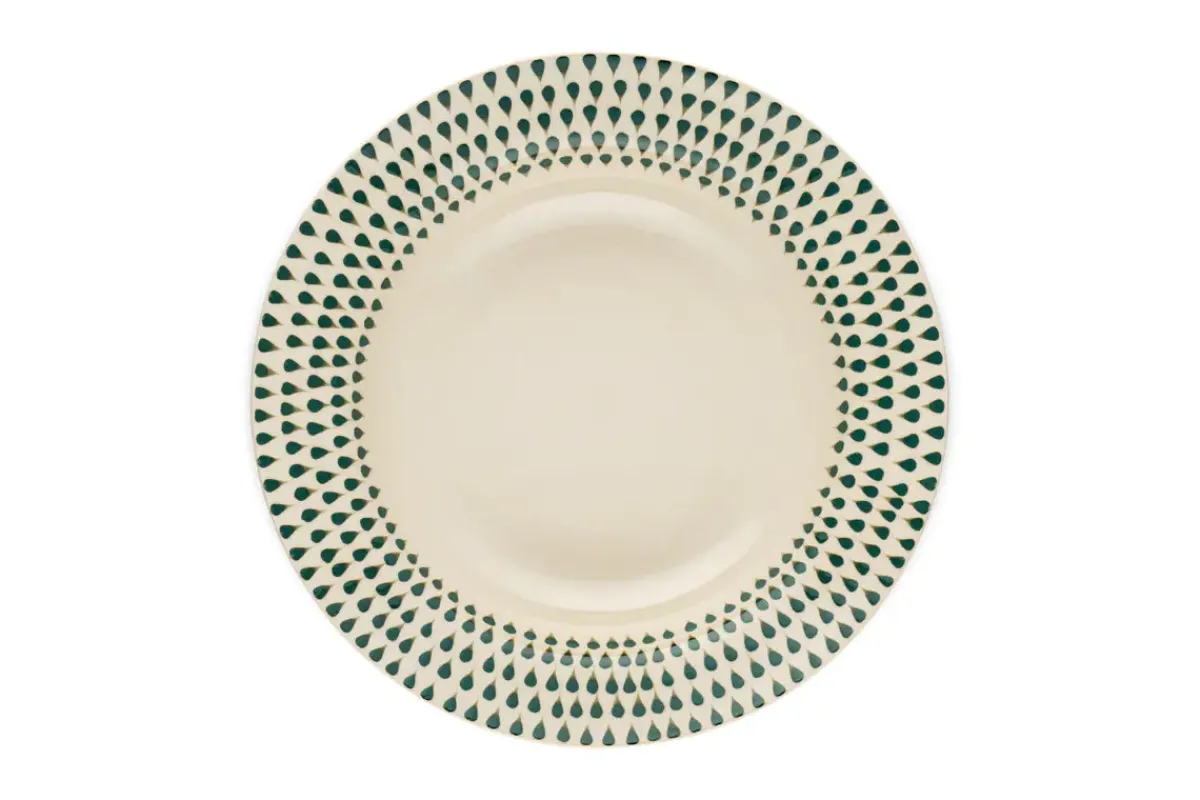 Bowls^Nkuku Juniper Drop Pasta Bowl - Cream & Juniper