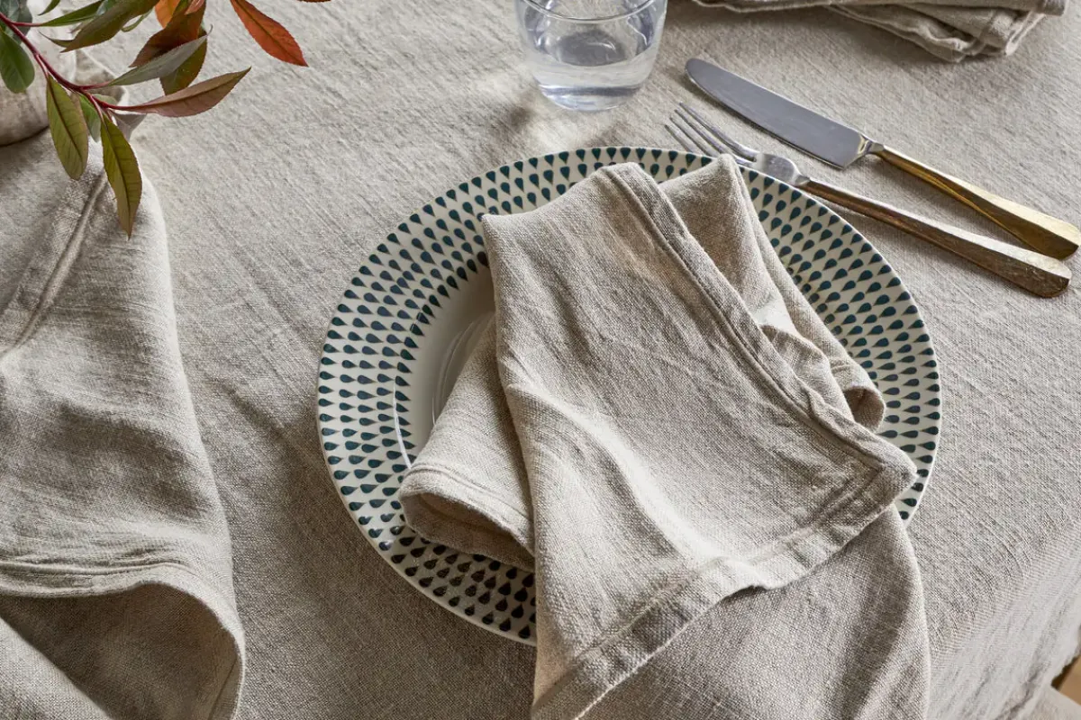 Table Settings & Linens^Nkuku Junto Linen Napkin - Natural (Set of 4)