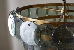 Statement Lighting|Pendant Lighting^Nkuku Kagitha Recycled Glass Chandelier - Green
