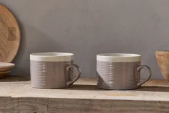 Mugs^Nkuku Kai Mugs - Grey (Set of 2) Sand