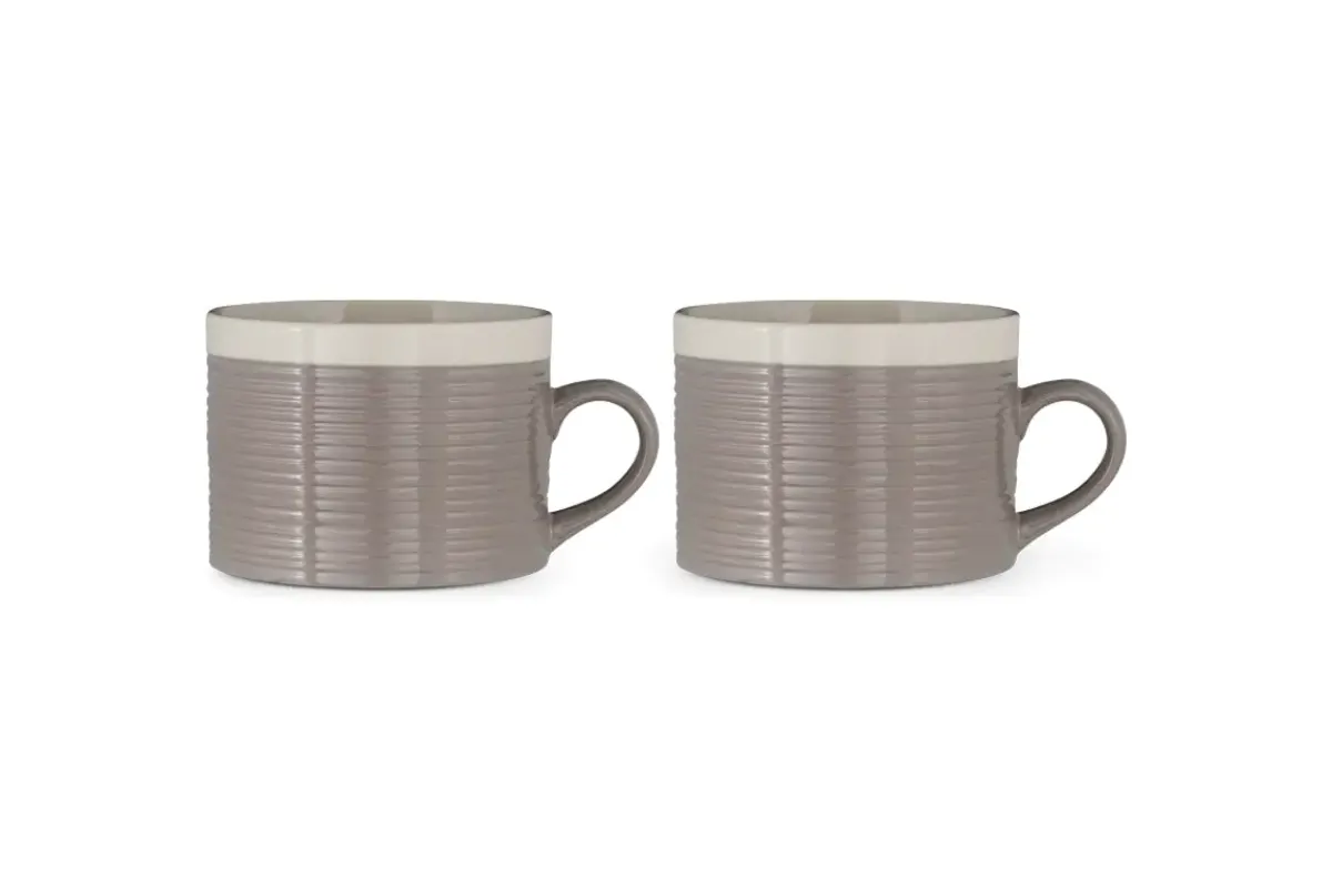 Mugs^Nkuku Kai Mugs - Grey (Set of 2) Sand