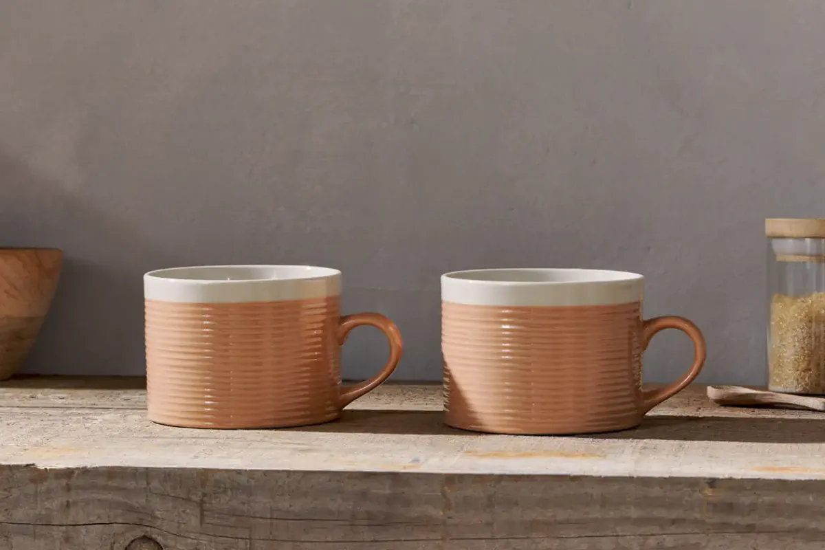 Mugs^Nkuku Kai Mugs - (Set of 2) Terracotta