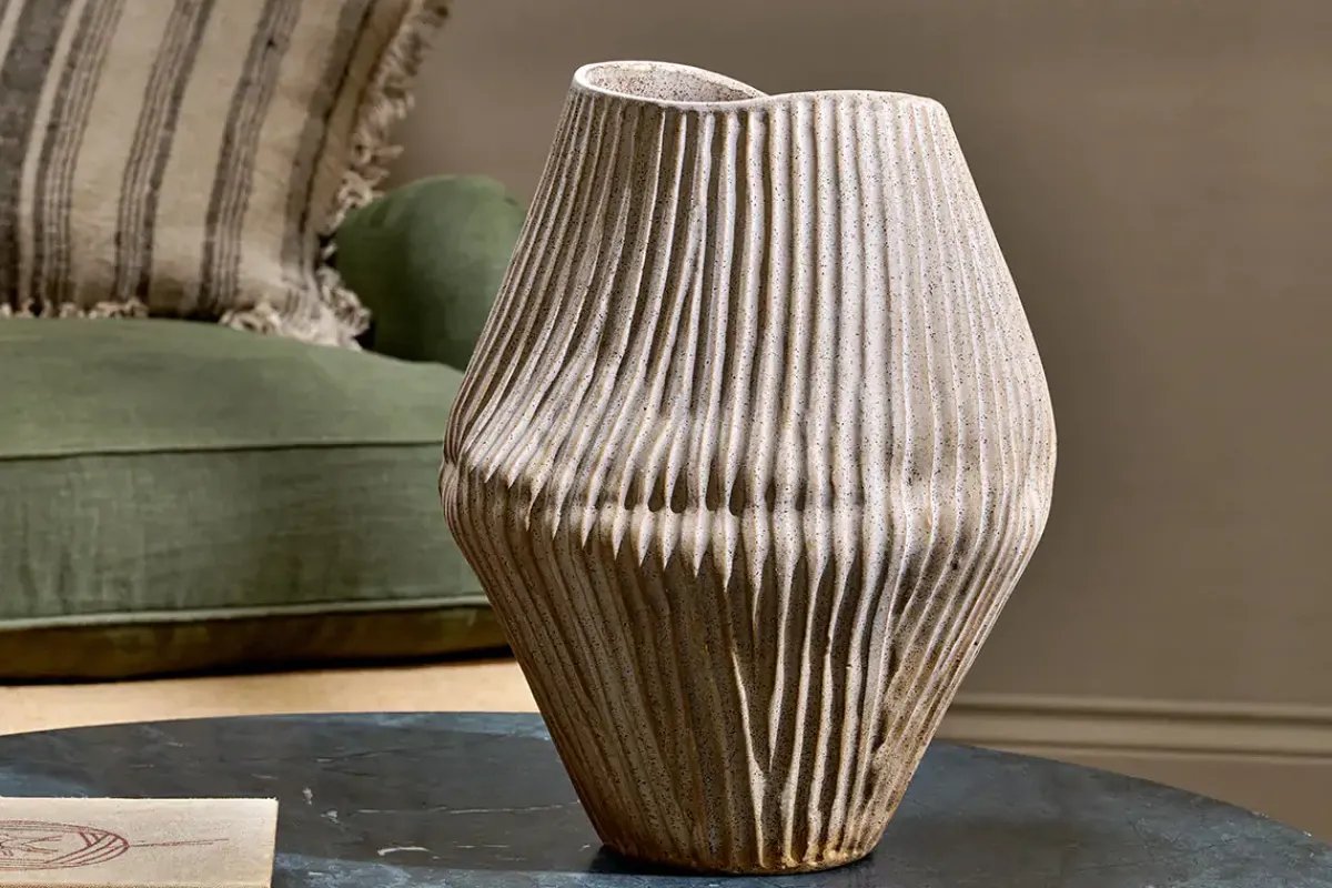 Decorative Home Accessories|Vases^Nkuku Kalai Ceramic Organic Shape Vase - Large