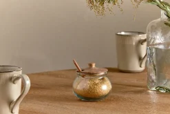 Pantry|Kitchen Storage^Nkuku Kali Round Storage Jar - Natural & Clear
