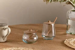 Pantry|Kitchen Storage^Nkuku Kali Round Storage Jar - Natural & Clear