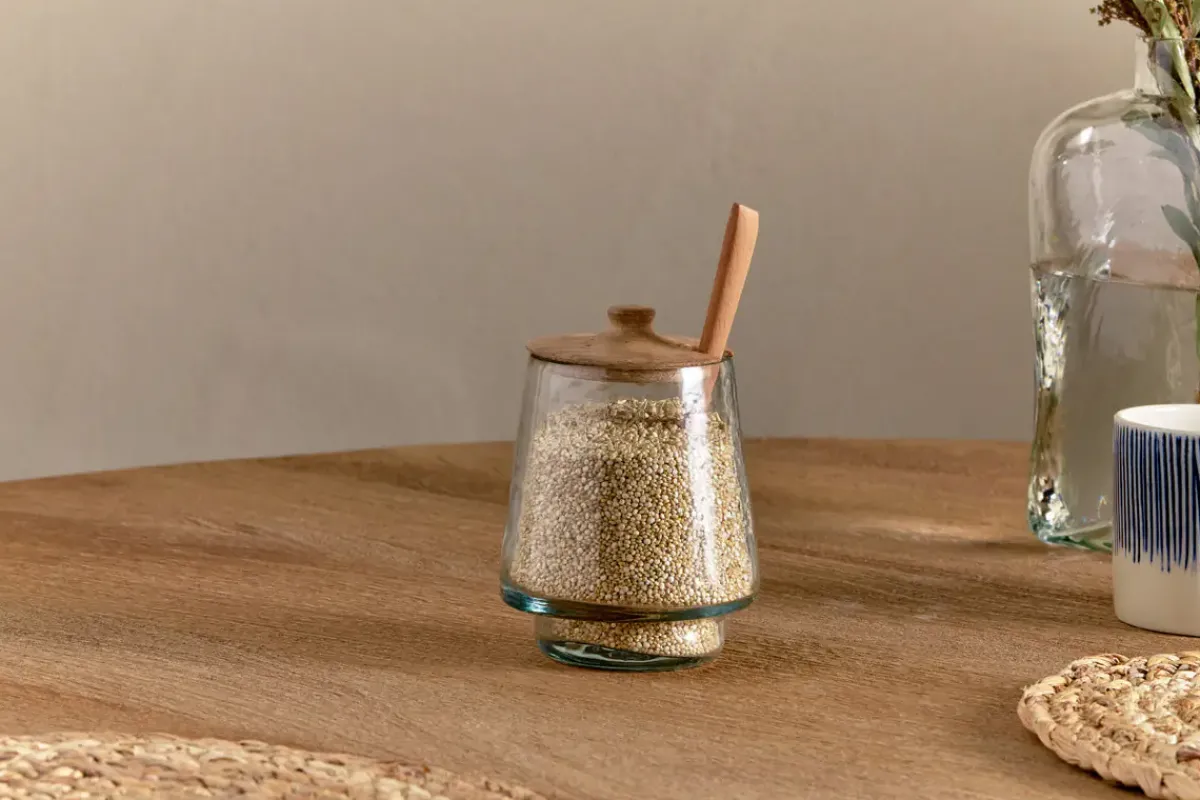 Pantry|Kitchen Storage^Nkuku Kali Tall Storage Jar - Natural & Clear