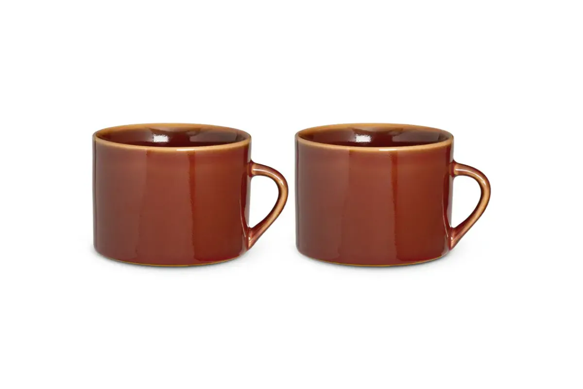 Mugs^Nkuku Kalini Mugs - - Large (Set of 2) Amber
