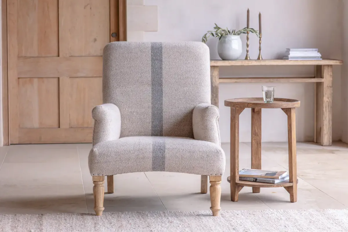 Living|Occasional Chairs^Nkuku Kallu Wool & Cotton Occasional Chair - Natural