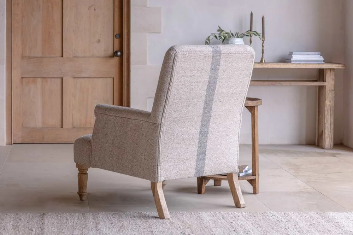 Living|Occasional Chairs^Nkuku Kallu Wool & Cotton Occasional Chair - Natural
