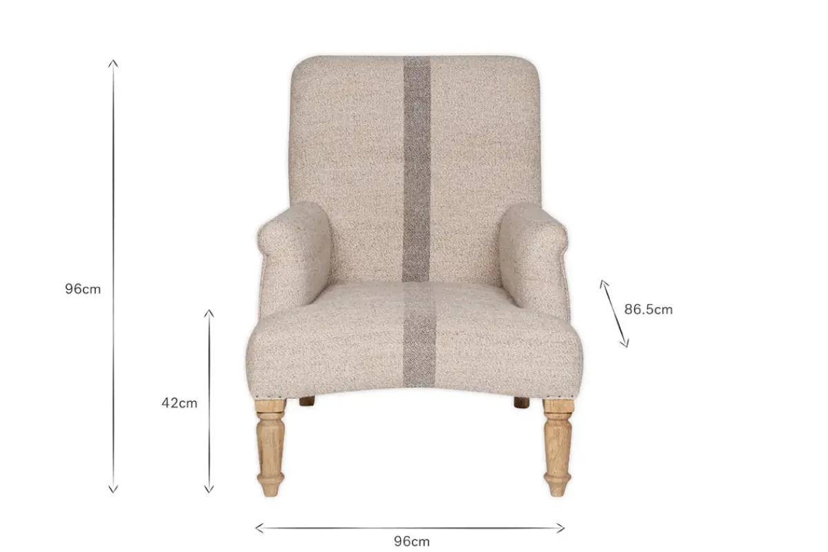 Living|Occasional Chairs^Nkuku Kallu Wool & Cotton Occasional Chair - Natural