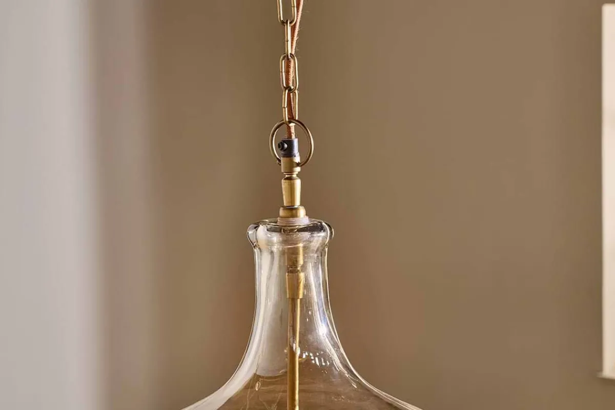 Statement Lighting|Pendant Lighting^Nkuku Kalsi Recycled Glass Pendant Light - Lustre - Large