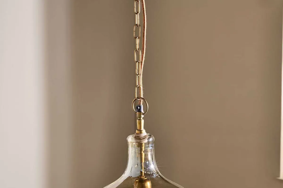 Statement Lighting|Pendant Lighting^Nkuku Kalsi Recycled Glass Pendant Light - Lustre - Large