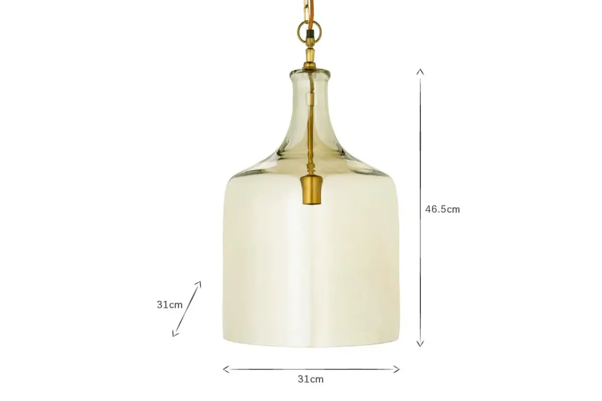 Statement Lighting|Pendant Lighting^Nkuku Kalsi Recycled Glass Pendant Light - Lustre - Large