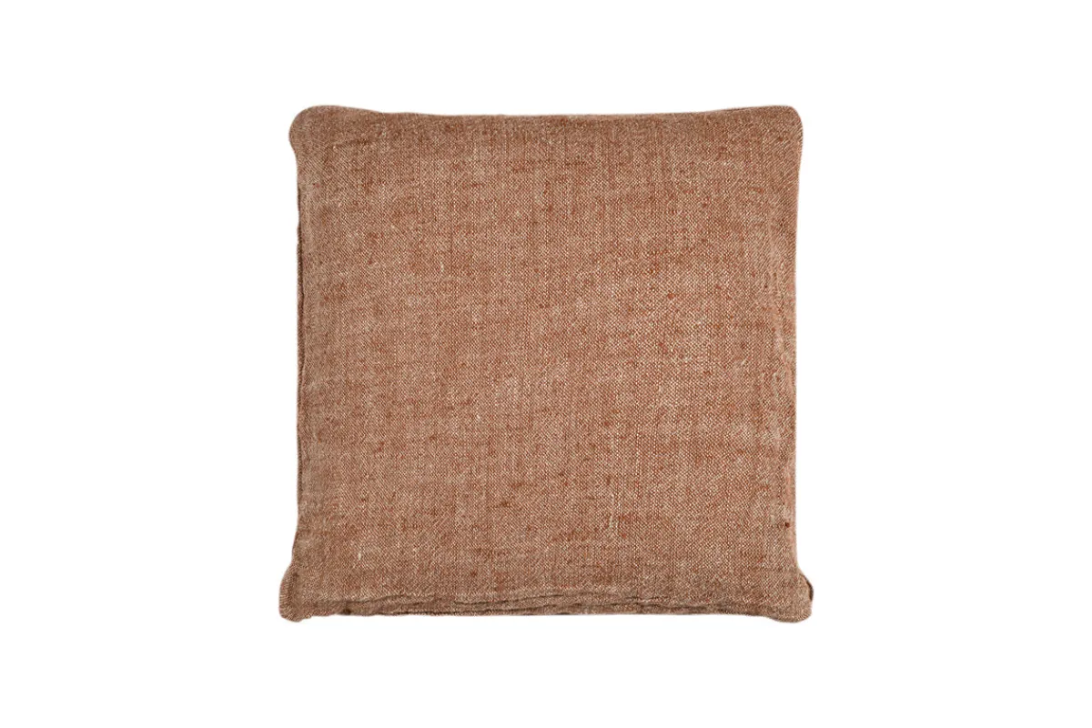 Bedroom Textiles|Cushions^Nkuku Kana Linen Cushion Cover - Rust