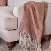Bedroom Textiles|Blankets & Throws^Nkuku Kana Linen Throw - Rust
