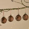 Baubles & Tree Decorations|Winter Berries^Nkuku Kancha Baubles - Mocha (Set of 4)