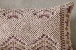 Decorative Home Accessories|Bedroom Textiles^Nkuku Kandy Wool & Cotton Cushion Cover - Dusty Pink