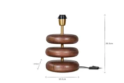 Bedside Lamps|Table Lamps^Nkuku Kankad Mango Wood Table Lamp - Dark Stain