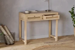 Home Office|Desks^Nkuku Kanz Mango Wood Writing Desk - Natural
