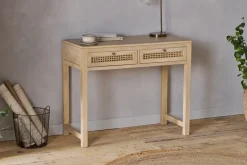 Home Office|Desks^Nkuku Kanz Mango Wood Writing Desk - Natural