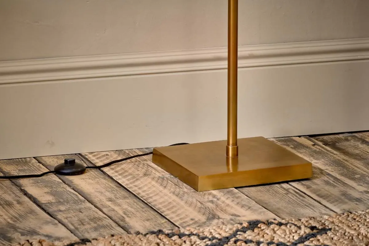 Floor Lamps^Nkuku Kara Floor Lamp - Brass
