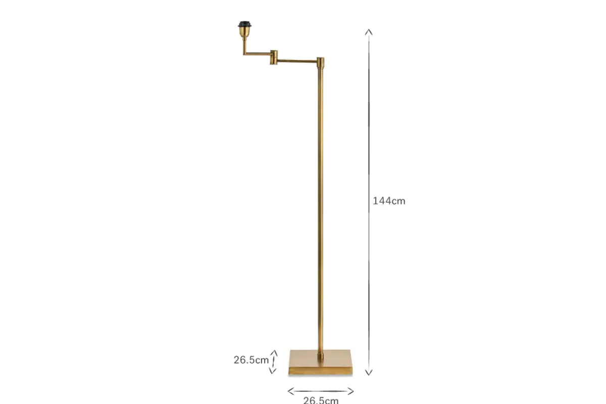 Floor Lamps^Nkuku Kara Floor Lamp - Brass