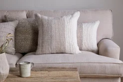 Bedroom Textiles|Cushions^Nkuku Karaya Cotton & Wool Cushion Cover - Natural