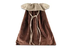 Winter Berries^Nkuku Karru Cotton Velvet Sack - Rich Mocha