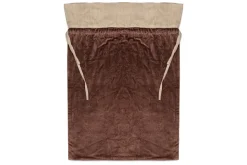 Winter Berries^Nkuku Karru Cotton Velvet Sack - Rich Mocha