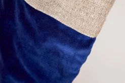 New Christmas|Winter Berries^Nkuku Karru Cotton Velvet Stocking - Indigo