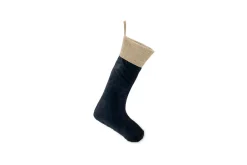 New Christmas|Winter Berries^Nkuku Karru Cotton Velvet Stocking - Indigo