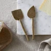 Serving Cutlery|Cheese Board & Knives^Nkuku Kasa Cheese Knives - Antique Brass (Set of 2)